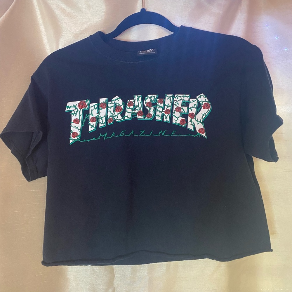 Thrasher Rose Graphic Tee Cropped